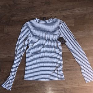 Forever21 Girls Black and White Striped Shirt